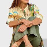 Inês™ ｜ Conjunto de Linho Leve de Verão - Ines Braga