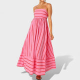 Isabel - Vestido comprido às riscas - Ines Braga