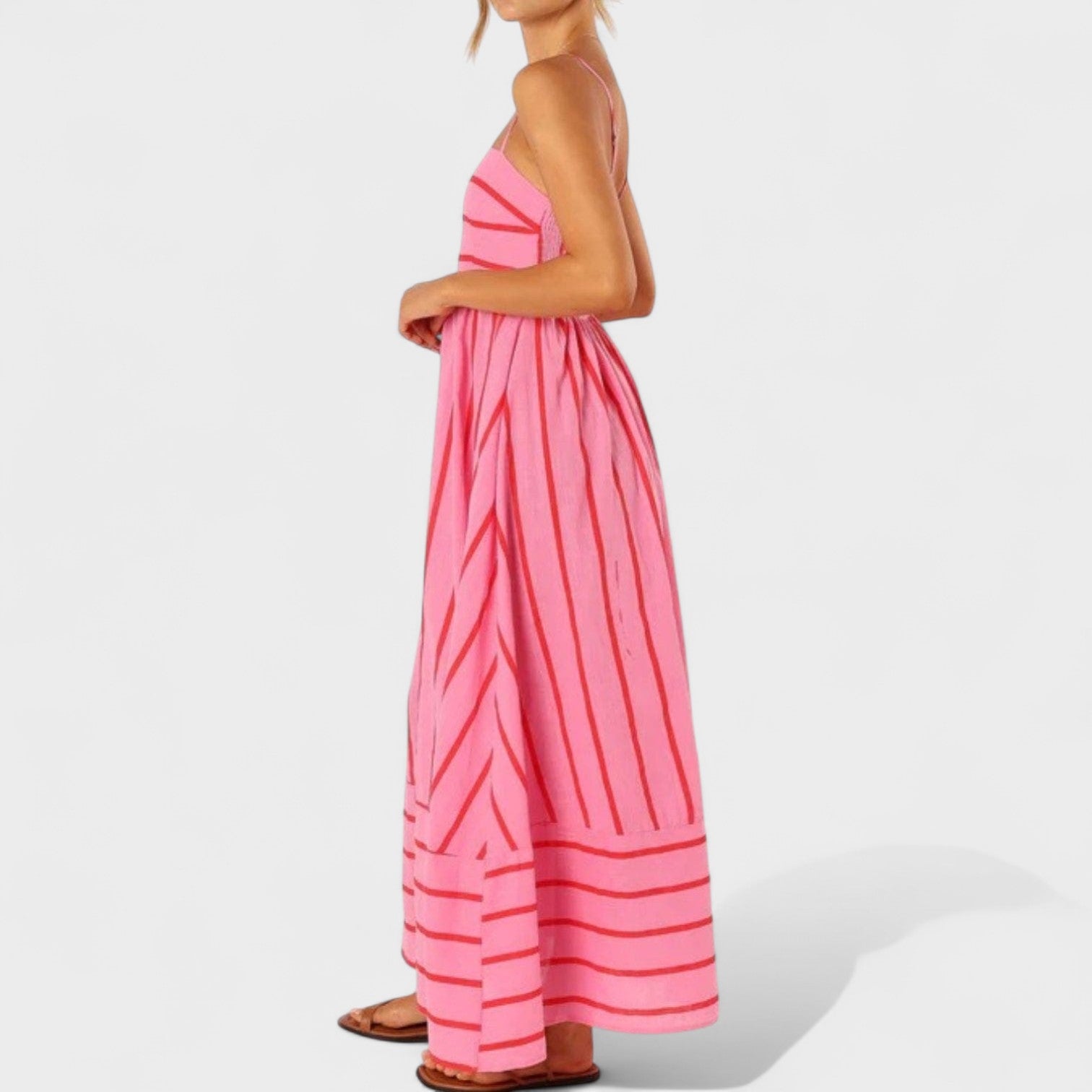 Isabel - Vestido comprido às riscas - Ines Braga