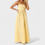 Isabel - Vestido comprido às riscas - Ines Braga