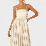 Isabel - Vestido comprido às riscas - Ines Braga