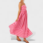 Isabel - Vestido comprido às riscas - Ines Braga