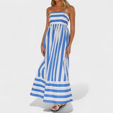 Isabel - Vestido comprido às riscas - Ines Braga