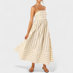 Isabel - Vestido comprido às riscas - Ines Braga