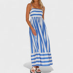 Isabel - Vestido comprido às riscas - Ines Braga