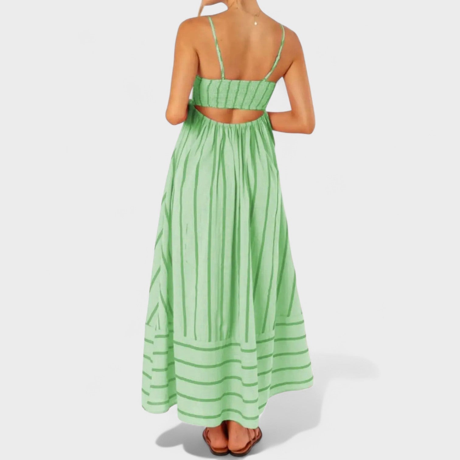 Isabel - Vestido comprido às riscas - Ines Braga