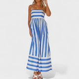 Isabel - Vestido comprido às riscas - Ines Braga