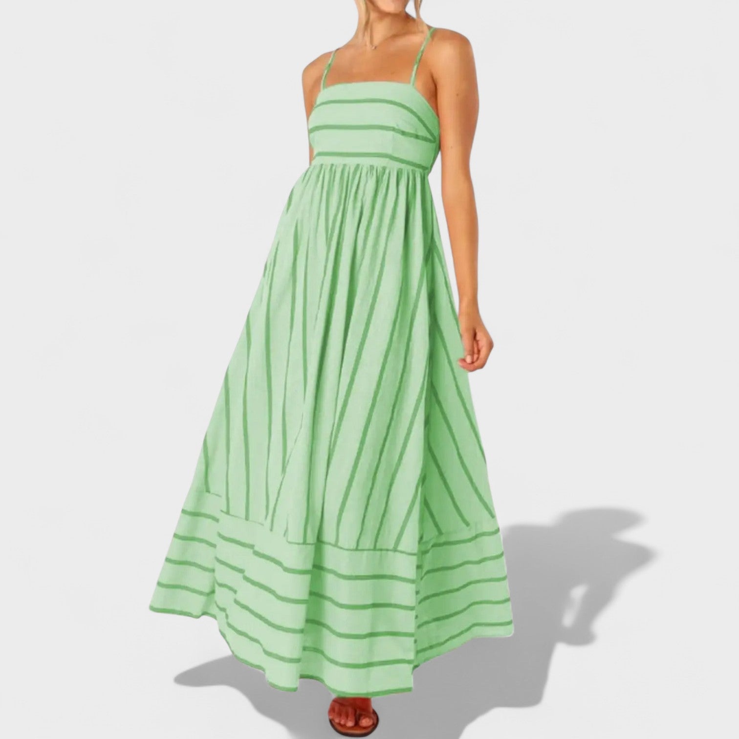 Isabel - Vestido comprido às riscas - Ines Braga