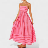 Isabel - Vestido comprido às riscas - Ines Braga