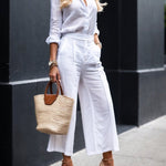 Isadora™ | Look Casual Chic em Rosa Suave - Ines Braga