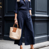 Isadora™ | Look Casual Chic em Rosa Suave - Ines Braga