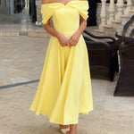 Isadora | Vestido Maxi Elegante com Ombros À Mostra e Drapeado - Ines Braga