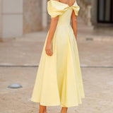 Isadora | Vestido Maxi Elegante com Ombros À Mostra e Drapeado - Ines Braga