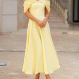 Isadora | Vestido Maxi Elegante com Ombros À Mostra e Drapeado - Ines Braga