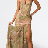 ISAMARA | Vestido Largo com Corpete - Ines Braga