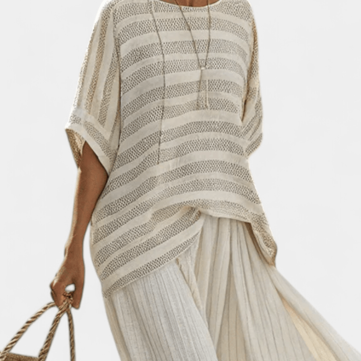 Isaura | Conjunto De Linho De Bambu Daisy Elegante Luxuoso - Ines Braga