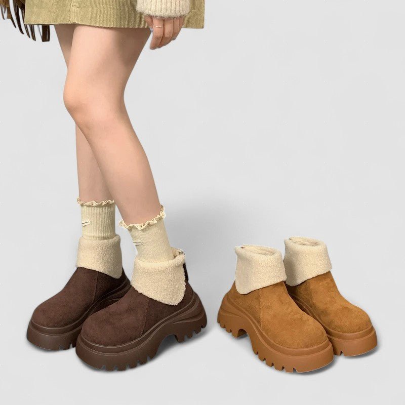 Jazmin | Plataforma grossa e design minimalista para um inverno com estilo - Ines Braga