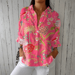 Jeanne | Blusa Tropical Estampa Floral Vibrante - Ines Braga