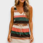 Jemma – Vestido Mini com Estampa de Riscas - Ines Braga