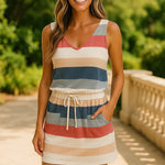 Jemma – Vestido Mini com Estampa de Riscas - Ines Braga