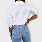 Jessica - Blusa Casual com Decote Pontiagudo - Ines Braga