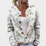 Joana - Cardigan Floral de Outono - Ines Braga