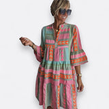 Juliane - Vestido de baloiço com camadas - Ines Braga