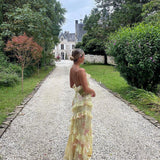 Julieta | Vestido Comprido com Volantes – Gracioso e Romântico - Ines Braga