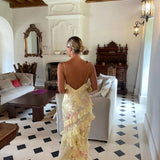 Julieta | Vestido Comprido com Volantes – Gracioso e Romântico - Ines Braga