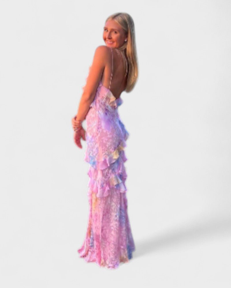 Julieta | Vestido Comprido com Volantes – Gracioso e Romântico - Ines Braga