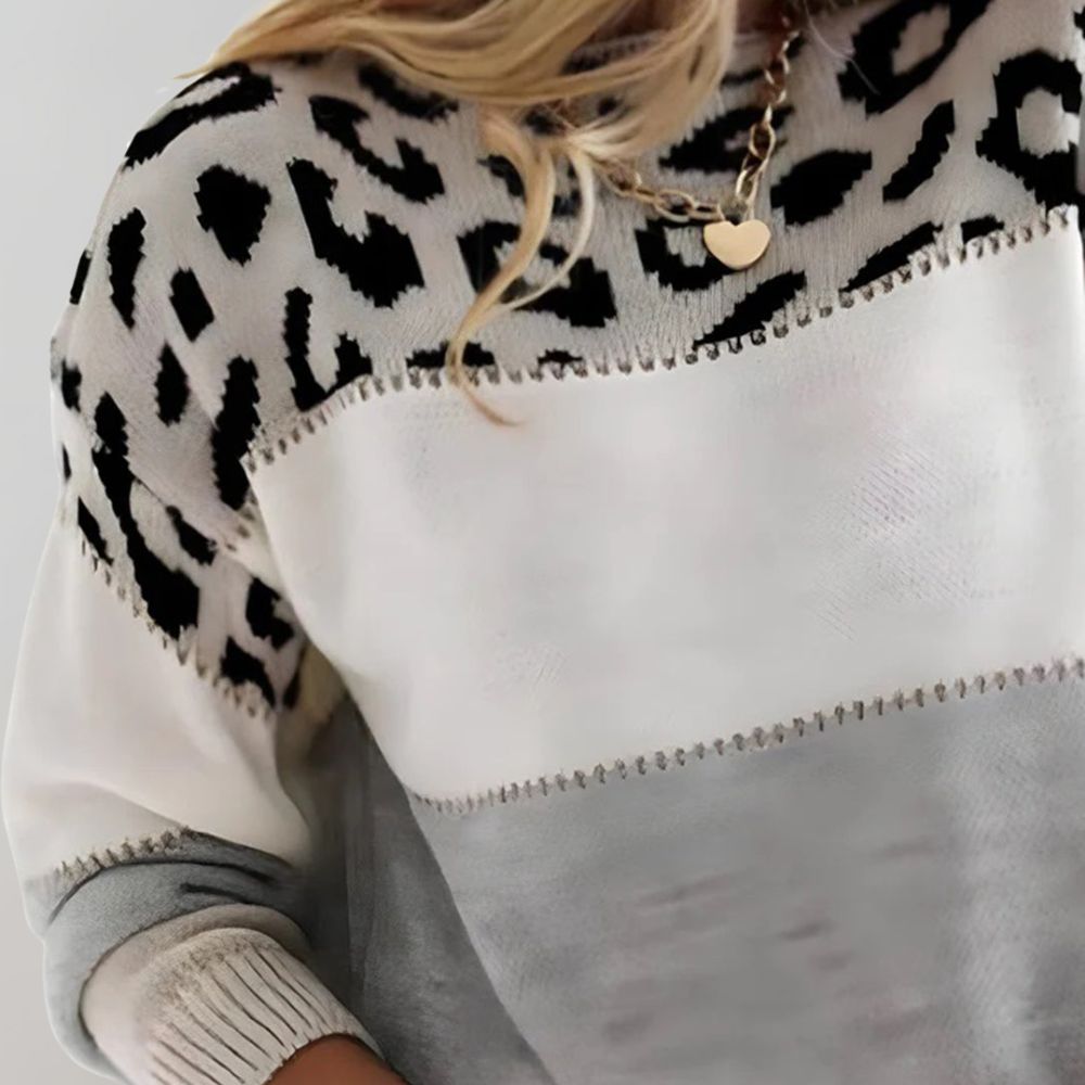 Julinha | Camisola Casual com Estampa Leopardo - Ines Braga