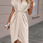 Kaye | Vestido Midi Envelope Elegante - Ines Braga