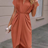 Kaye | Vestido Midi Envelope Elegante - Ines Braga