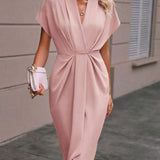 Kaye | Vestido Midi Envelope Elegante - Ines Braga