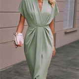 Kaye | Vestido Midi Envelope Elegante - Ines Braga