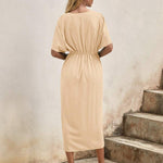 Kaye | Vestido Midi Envelope Elegante - Ines Braga