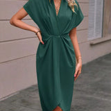 Kaye | Vestido Midi Envelope Elegante - Ines Braga