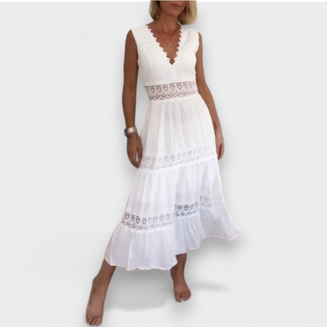 Kim | Vestido em Renda com Decote em V - Ines Braga