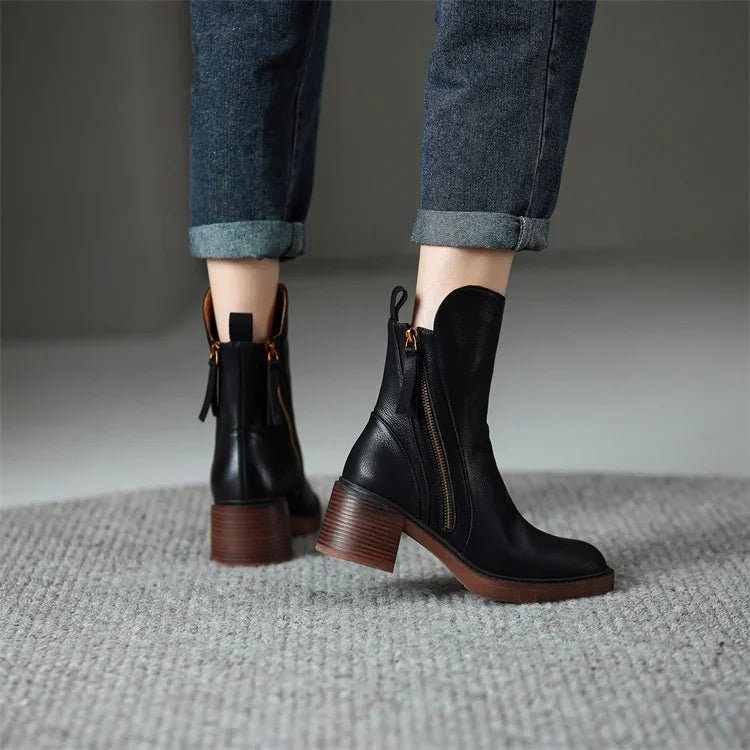 Klara™ - Botas em pele - Ines Braga