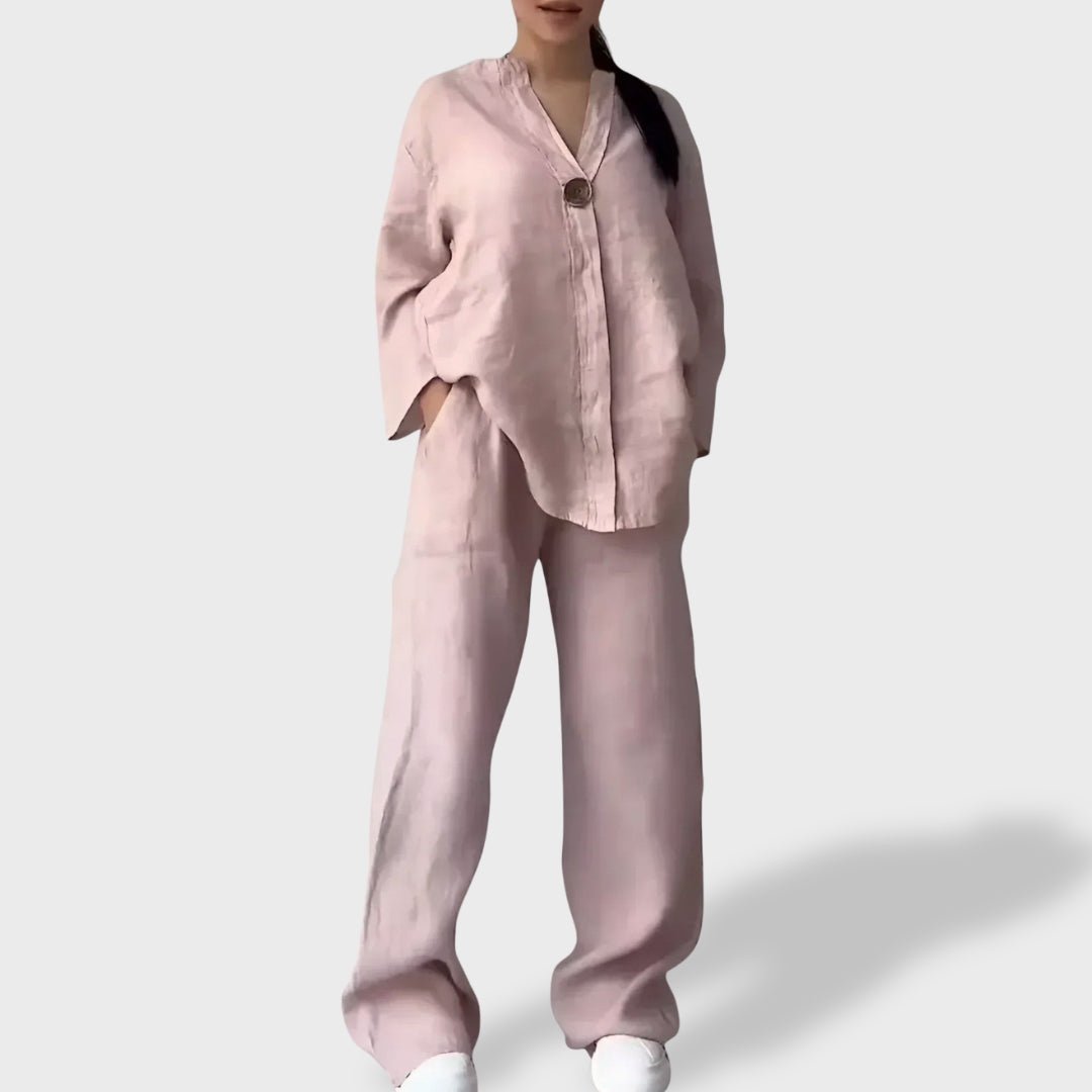 Letícia™ | Conjunto Leve de Linho para o Verão - Ines Braga