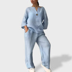 Letícia™ | Conjunto Leve de Linho para o Verão - Ines Braga