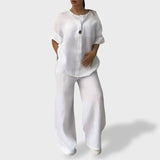 Letícia™ | Conjunto Leve de Linho para o Verão - Ines Braga