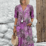 Lia | Vestido Feminino Midi em Tecido Leve - Ines Braga