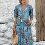 Lia | Vestido Feminino Midi em Tecido Leve - Ines Braga