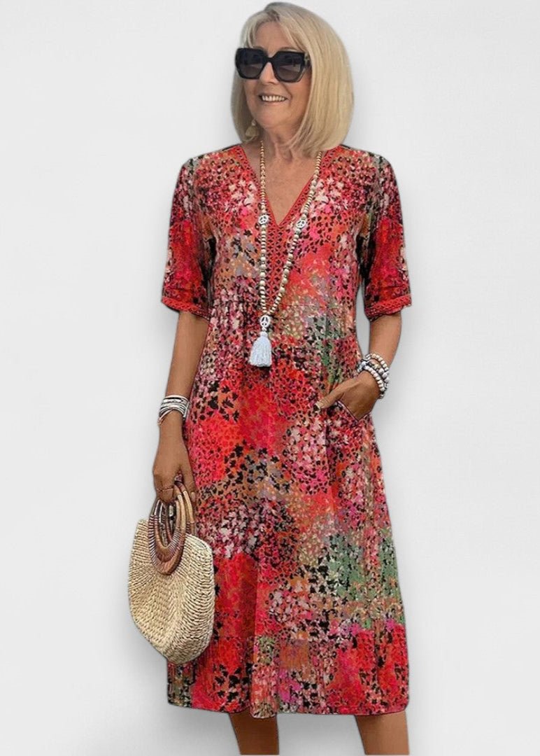 Lia | Vestido Feminino Midi em Tecido Leve - Ines Braga