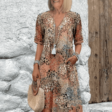 Lia | Vestido Feminino Midi em Tecido Leve - Ines Braga