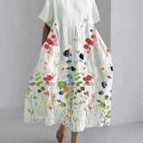 LILIANA | Vestido longo casual com liberdade de movimento e estilo floral para os dias de verão - Ines Braga