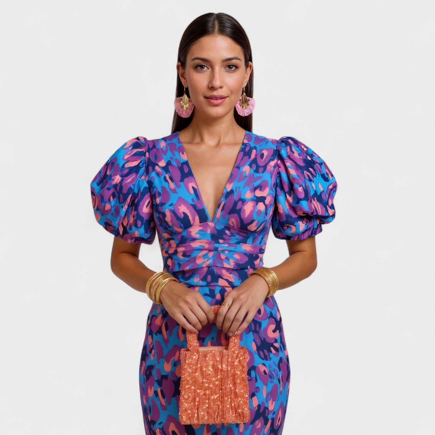 Lily - Vestido Fuego Tropical - Ines Braga