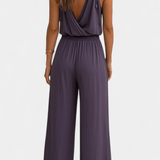 Lorena | Vestido Mono com Detalhes Dourados e Fenda na Perna - Ines Braga