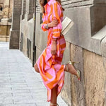 Louisa | Vestido Envelope de Verão com Gola em Tecido Leve - Ines Braga